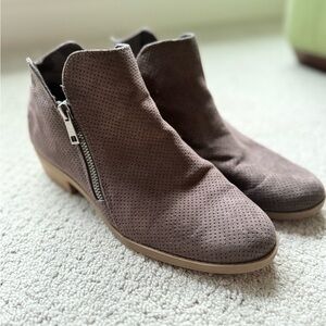 Target Taupe Ankle Booties with Zipper